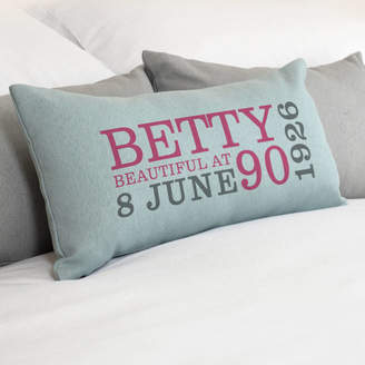 A Type Of Design Personalised 90th Birthday Rectangular Cushion