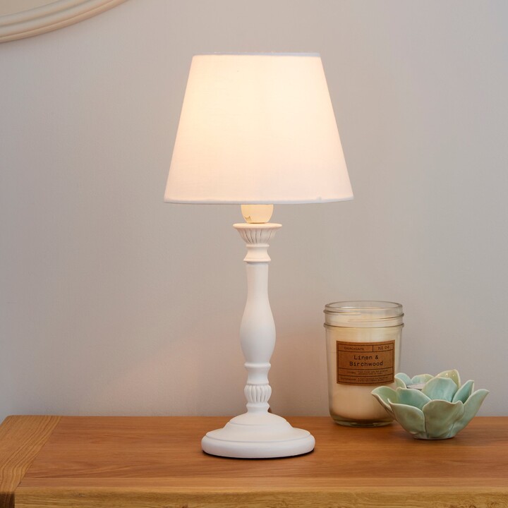 Dunelm Tofty Mini Ivory Table Lamp Cream ShopStyle