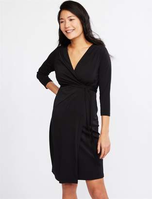 A Pea in the Pod Tie Detail Wrap Maternity Dress