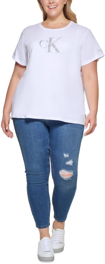 plus size calvin klein t shirt
