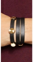 Thumbnail for your product : Tory Burch Livia Leather Triple Wrap Bracelet