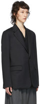 Thumbnail for your product : Fumito Ganryu Black Watteau Pleat Tailored Blazer