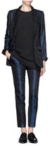 Thumbnail for your product : Nobrand Leather trim brocade tuxedo pants