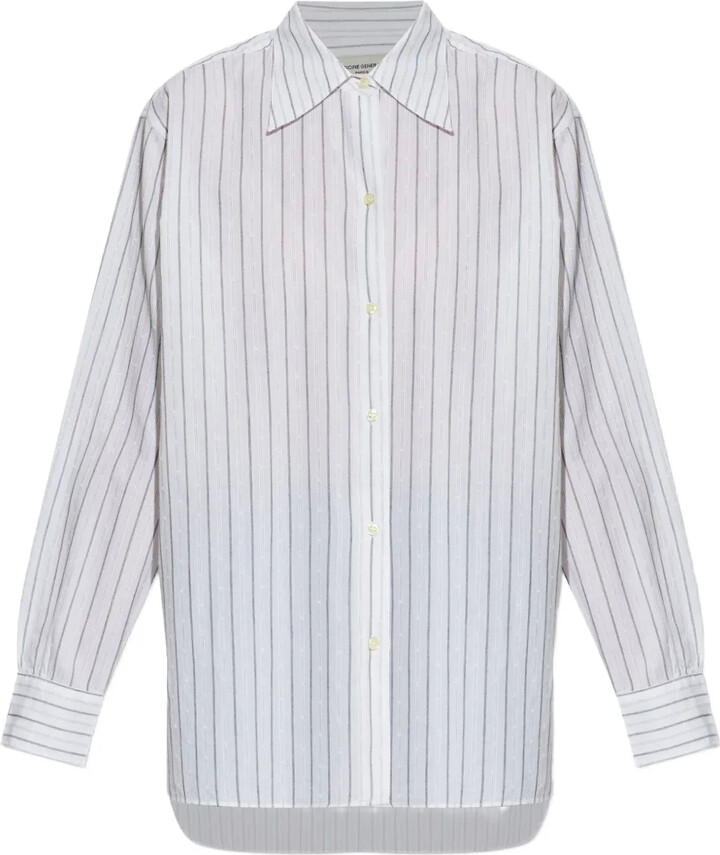 Officine Generale Pinstripe Cotton Shirt