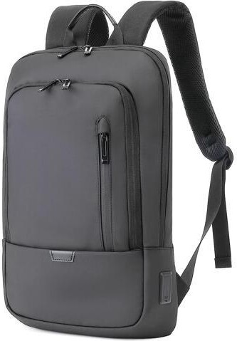 WOOJONG Business Slim Backpack for Men Women 15.6 inch Water Resistant Laptop Backpack with USB Charger Computer Notebooks Lightweight Small Backpacks For...