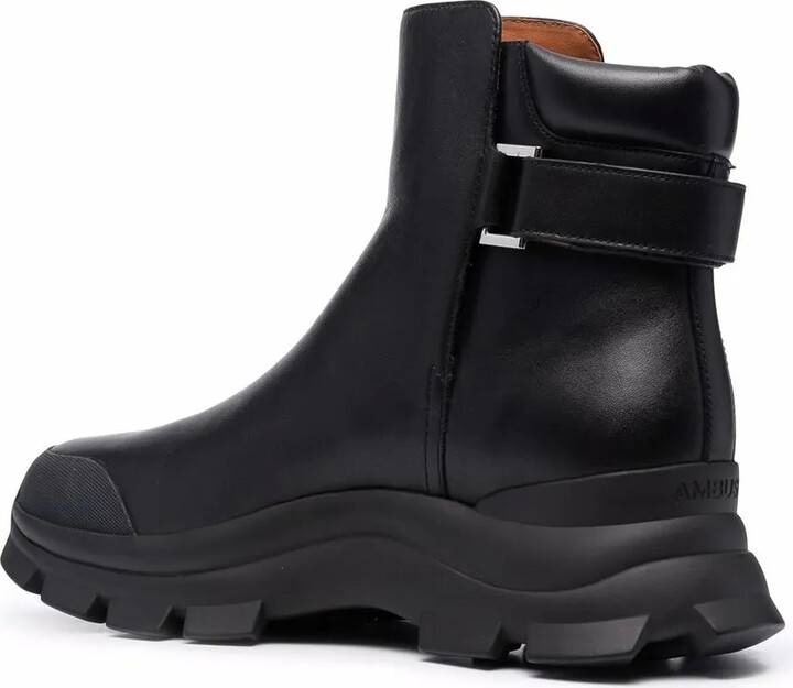 Lug-Sole Leather Boots - Image 3