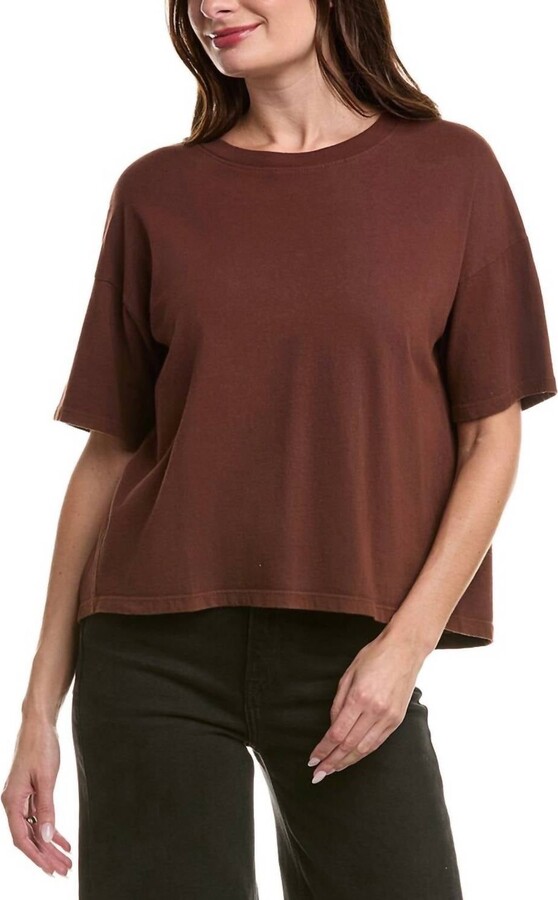 Project Social T Suarez Boxy Tee In Pinot Noir