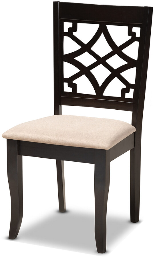 Design Studios Set Of 4 Mael Modern And Contemporary Wood Dining Chairs