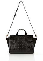 Thumbnail for your product : Alexander Wang Pelican Satchel In Embossed Black With Yellow Gold