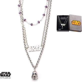Disney Women's Stainless Steel Star Wars Chewbacca Three-Tiered Pendant Necklace