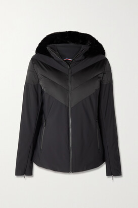 Fusalp Anne Futur Hooded Faux Fur-trimmed Quilted Ski Jacket - Black