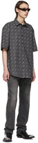 Thumbnail for your product : Balenciaga Black & White Check All Over Logo Normal Fit Shirt