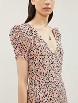 Thumbnail for your product : Reformation Cosa leopard-print crepe dress
