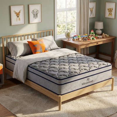 Mattress, Hybrid Mattress In A Box, 7-Zone Support & Cool Gel Memory Foam, Fiberglass-Free & Certipur-US Certified, Motion Isolation, Medium Firm