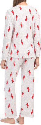 Noire Jasmine Rose Print Mini Check Thermal Button Front Pajamas - ShopStyle