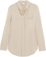 Thumbnail for your product : Iris & Ink Kate washed-silk shirt