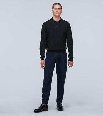 Lemaire Jacquard knitted polo shirt