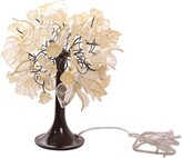 Thumbnail for your product : Etsy Petite Clear & Gold Flowers Leaves Bedside Desk Lamp