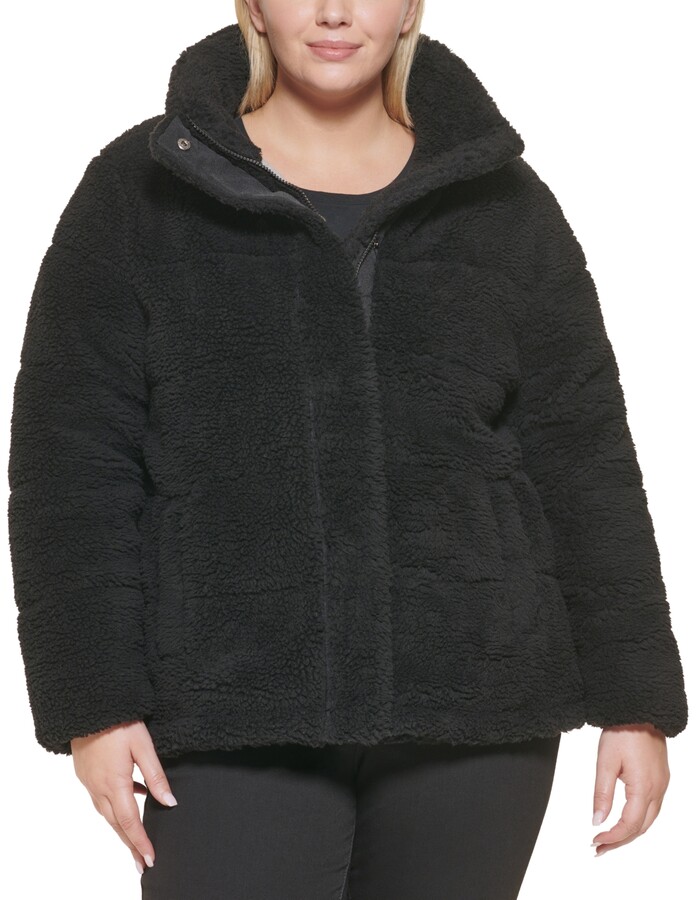 ENTRO LA Soft Sherpa Black Teddy Jacket Coat USA Boutique