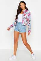 Thumbnail for your product : boohoo Oriental Floral Print Bomber Jacket