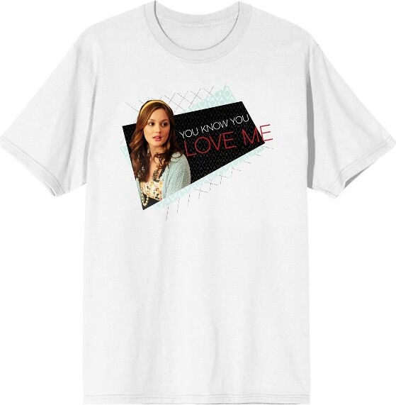 Gossip Girl GossipGirlBlairWaldorfYouKnowYouLoveMeMen'sWhiteGraphicTee-Small