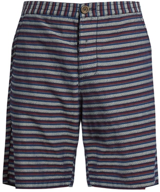 Oliver Spencer Striped cotton shorts