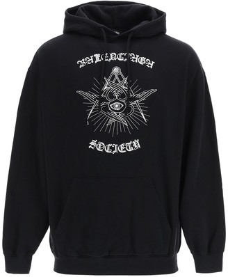 Balenciaga gothic logo hoodie - ShopStyle