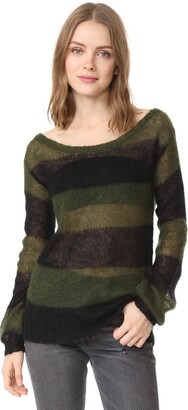 Pam & Gela Women's Wavy Stripe Sweater