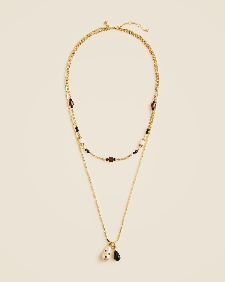 J.Crew Layered charm necklaces set