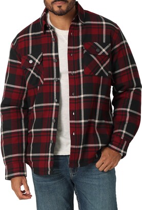 Wrangler Authentics Men's Long Sleeve Fleece Shirt Jacket Button