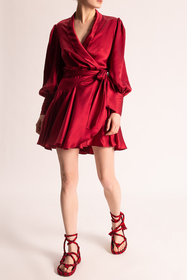 Zimmermann Silk Dress Women's Red - ShopStyle