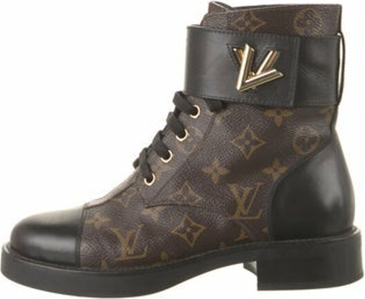 Louis Vuitton LV Monogram Suede Combat Boots - Brown Boots, Shoes -  LOU773699