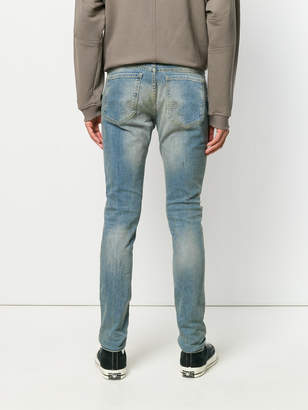 Represent distressed slim-fit jeans