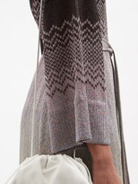 Thumbnail for your product : Missoni Belted Zigzag-lamé Cardigan - Silver