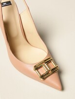 Thumbnail for your product : Elisabetta Franchi Pumps Slingback In Leather With Logo