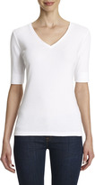Thumbnail for your product : Jones New York 1/2-Sleeve Cotton V-Neck Tee (Plus)