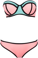 Thumbnail for your product : boohoo Underwired Colour Block Bandeau Bikini