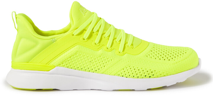 neon sports shoes