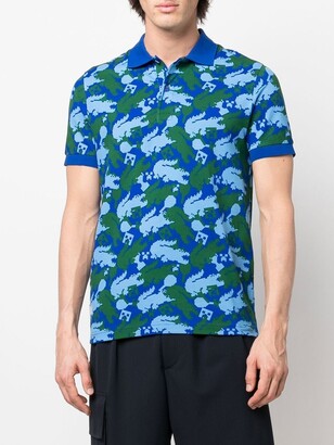 Lacoste Minecraft graphic-print polo shirt
