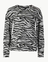 Thumbnail for your product : Marks and Spencer Animal Print Long Sleeve Sweatshirt