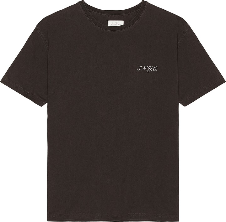 Saturdays NYC Pigment Dyed T-Shirt in Black