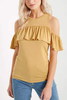 Thumbnail for your product : Soprano Ruffled Cold Shoulder
