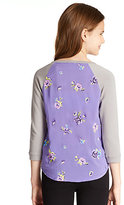Thumbnail for your product : Splendid Girl's Printed Voile Jersey Top