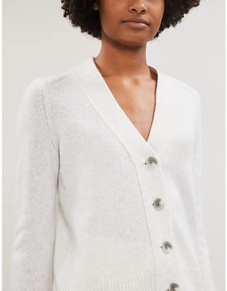 Vince Relaxed-fit speckled-knit cashmere cardigan
