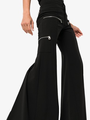 Chloé Zip Detail Flared Trousers