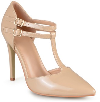 t strap pumps nude