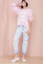 Thumbnail for your product : Nasty Gal x Private Party Rosé All Day Sweatshirt