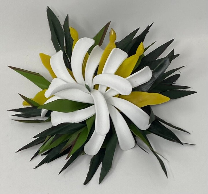 Etsy Cook Islands Style Hair Clip Tiare Clip Perfect Piece For Beach Wedding, Gift Your Love One