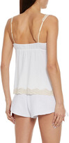 Thumbnail for your product : Eberjey Lady Godiva Lace-trimmed Stretch-modal Jersey Camisole