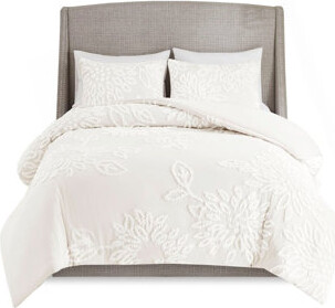 SHENZHENHAIYUE 3 Piece Tufted Cotton Floral Duvet Cover Set